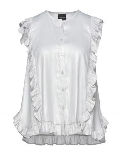 MARC ELLIS Solid Color Shirts & Blouses For Women Light Grey