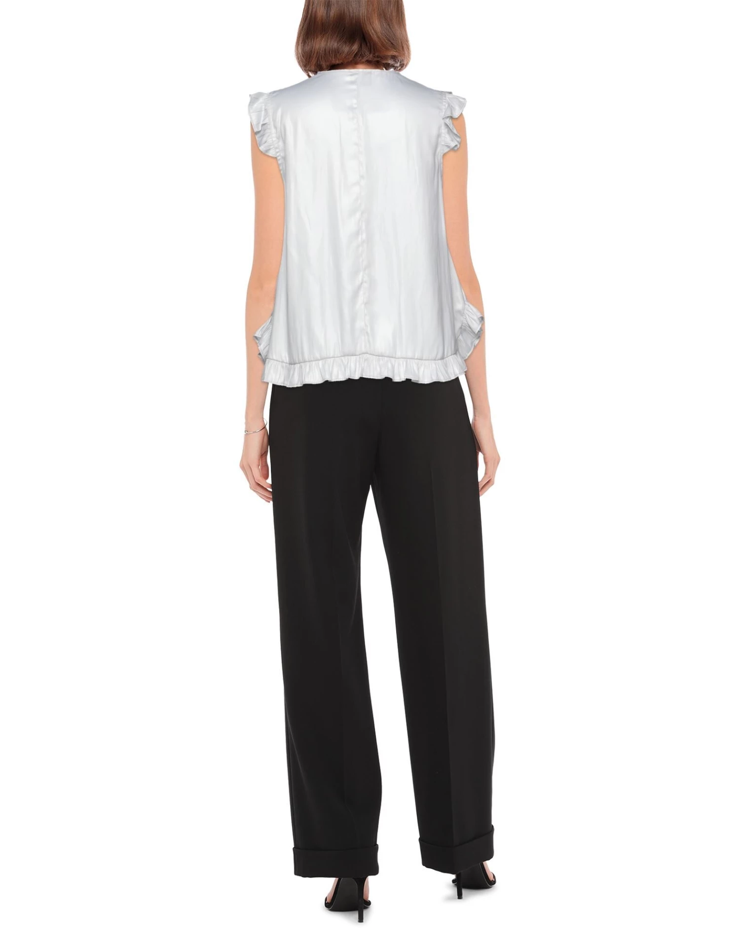 MARC ELLIS Solid Color Shirts & Blouses For Women Light Grey - Image 3