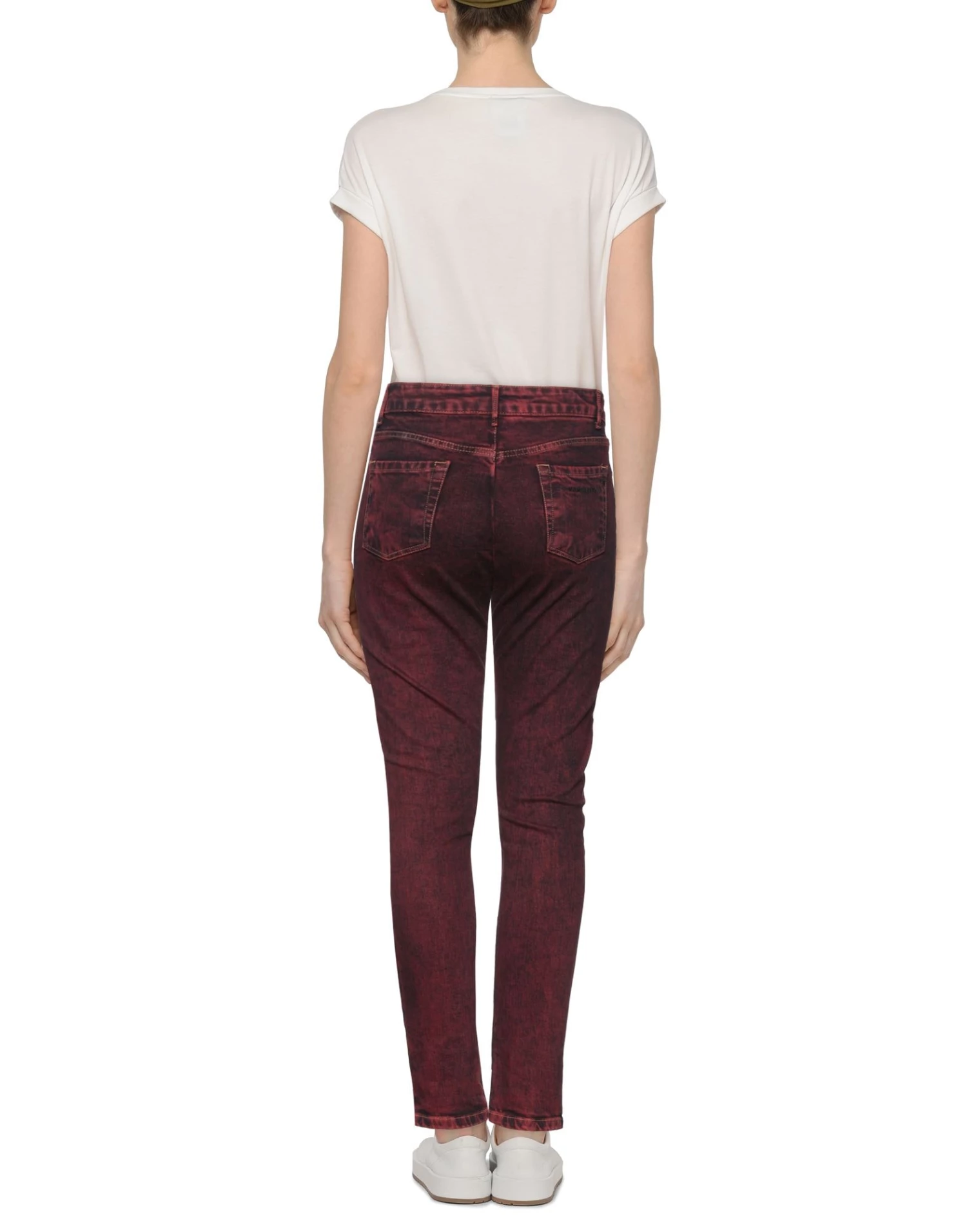 MARC ELLIS Denim Pants For Women Maroon - Image 3