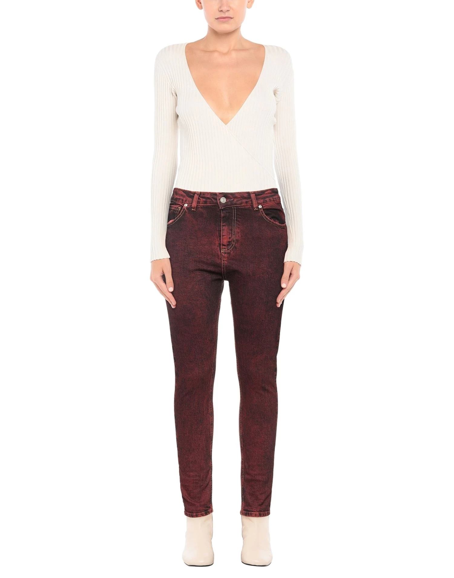 MARC ELLIS Denim Pants For Women Red - Image 2