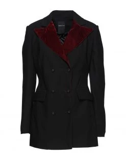 MARC ELLIS Double Breasted Pea Coat For Women Black