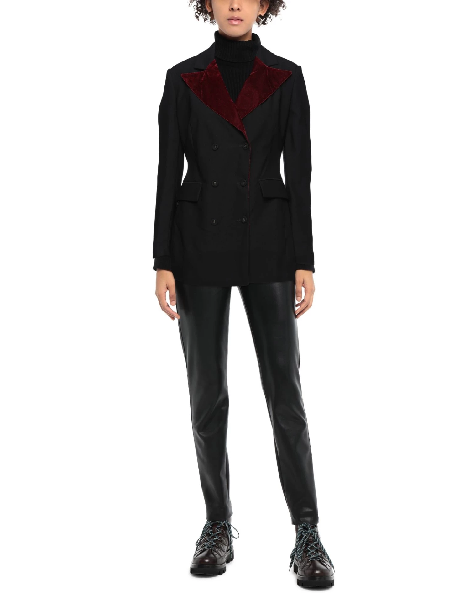 MARC ELLIS Double Breasted Pea Coat For Women Black - Image 2